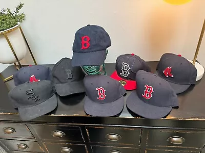 Lot Of 8 Boston Red Sox Baseball Trucker Hats Size 7-3/4 7-1/8 7-3/8 XL MLB • $33.97