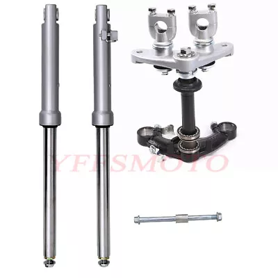 Front Forks & Triple Tree For CRF50 Drum Brake Apollo SSR Motocross 70cc 110 125 • $109.89