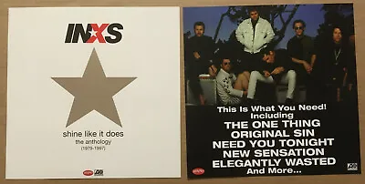 Michael Hutchence INXS Rare 2001 SET 2 DOUBLE SIDED PROMO POSTER FLAT Of 2001 CD • $24.99