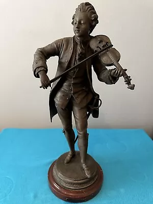 ANTIQUE Signed Par BRUCHON 1806-1895 Mozart  SPELTER Sculpture Paris France • $249