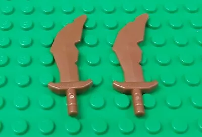 *NEW* Lego Barbarian Brown Swords For Lord Of Rings Minifigs Figs - 2 Pcs • $3.90