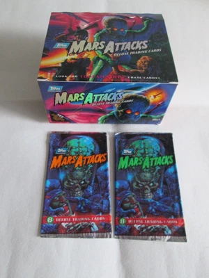 £40 • Buy 1994 Mars Attacks Cards 1st Day Deluxe Topps Empty Display Box UNPERFORATED