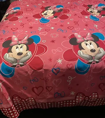 Disney MINNIE MOUSE & Hearts & Bows Pink Shower Curtain 70 X 72 • $14.99