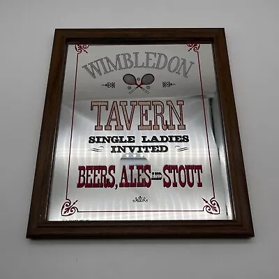 Vintage Wimbledon Tavern Hoyne Ind Inc Mirrored Framed Sign 1974 • $45