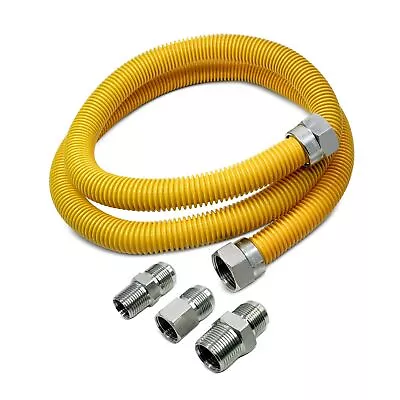 EvertechPRO 581212MF48C 4ft/48  Flexible Yellow Coated Natura Gas Line 5/8  OD • $15.99