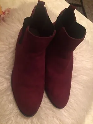 £7.50 • Buy Papaya Burgundy Boots Size 5