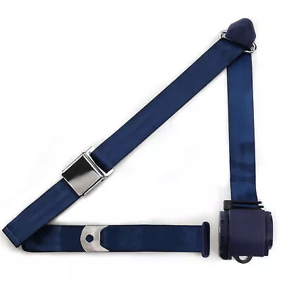 Dark Blue Aviation Shoulder Belt - Front Seat RetroBelt Classic Seatbelt Safety • $81.99