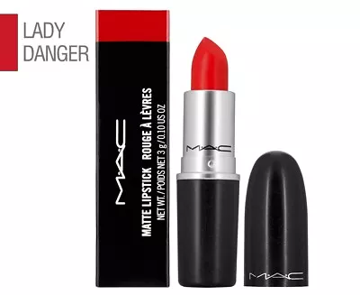 MAC Matte Lipsticks Lady Danger PRO Shade Full Size Lipstick (Boxed) • £7.95