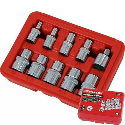 Neilsen 10pc E Torx Socket Set Female Star Bit External Hex Torque E4 - E14 • $11.33