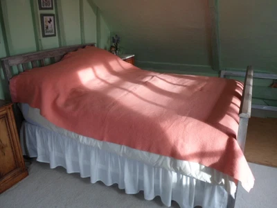 £30 • Buy Vintage Pink Witnedown Pure Merino Wool Blanket In Good Clean Condition