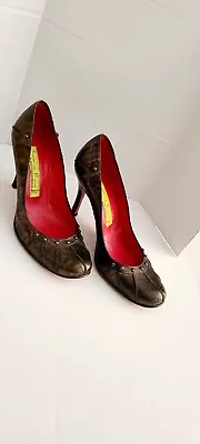 Materia Prima By Goffredo Fantini Heels Womens 38.5 Stiletto Pumps Bronze Italy • $59