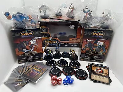 World Of Warcraft Miniatures Game Lot Assorted Figures Bases And Cards • $59.95