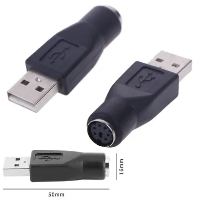 $6.36 • Buy 2Pcs PS/2 Male To USB Female Port Adapter Converter For PC Keyboard Mouse Mi AA