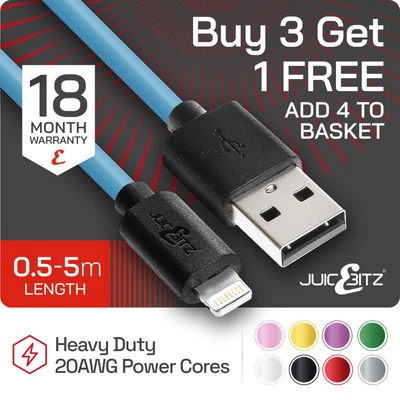 £5.49 • Buy Extra Long IPhone & IPad Charger Cable 2m 3m 4m 5m Heavy Duty USB Charging Lead