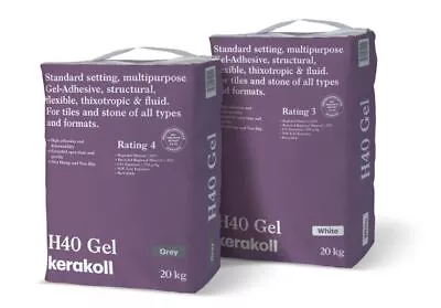 Multipurpose Flexible Tile Adhesive Kerakoll H40 Standard Set S1 20kg • £34.78