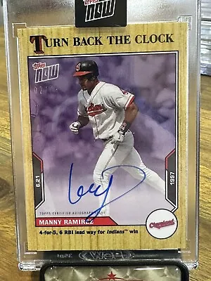 MANNY RAMIREZ 2021 TOPPS TURN BACK THE CLOCK - TBT AUTO 82B 02/25 Purple • $248.88