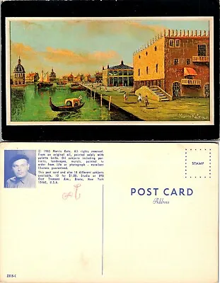 New York(NY) Bronx Morris Katz Oil Painting Gondola River Buildings VTG Postcard • $9.89