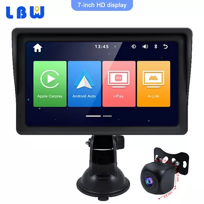 Portable 7  Touch Screen FM Car Stereo Wireless Android Apple CarPlay Auto Radio • $99.33