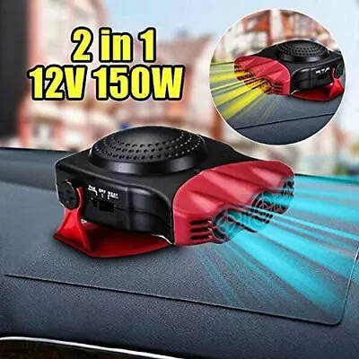 12 Volt CAR HEATERHAIR DRYER DEMISTER/DEFROSTER COOLING FAN FOLDING HANDLE VAN • £12.99