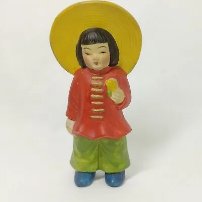 Made In Occupied Japan Little Girl With Doll Ceramic Figurine Vintage • $12.99