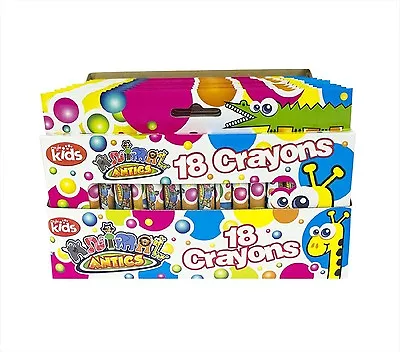 18 Pack Colourful Crayons For Child Kids Toddlers Art & Craft Educational Toys • £29.99