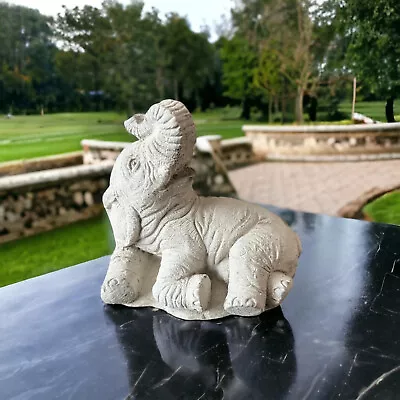 Elephant Laying: Weather Resistant Stone Ornamental Decoration For Home & Garden • £9.99