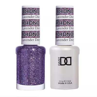 DND Duo Gel & Nail Polish Set 2 X 15ml - 404 Lavender Daisy Star • £11.89