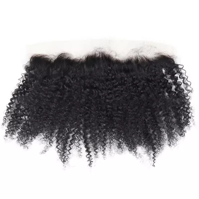 13X4 Lace Frontal Closure Afro Kinky Curly 100% Remy Human Hair Lace Free Part • $52.62