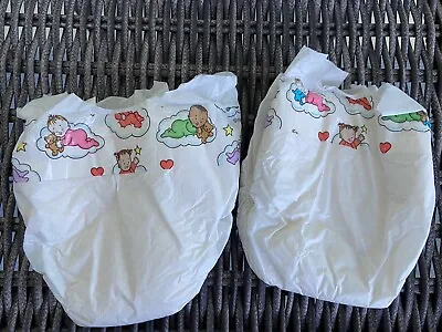 2 Vintage Pampers Diapers 1992 Sleeping Cloud Babies See Measurements Newborn? • $49.99