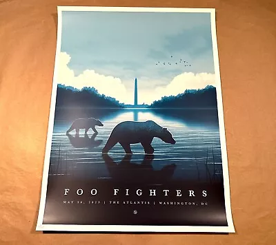 🐻 Foo Fighters Poster Washington DC 2023 Simon Marchner #/225 The Atlantis • $120