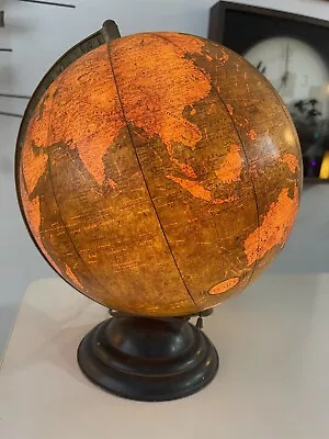 Antique/ Vintage LIGHT UP CRAM'S TERRESTRIAL GLOBE 10.5” • $299