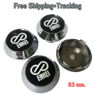 Wheel Center Caps Cover Hub Silver Black For Enkei Racing Car 63 Mm.x 4 Pcs. • $69.32