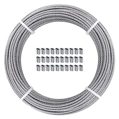 1/16 Wire Rope 304 Stainless Steel Cable7x7 1800lbs Breaking Strength Metal Airc • $15.58