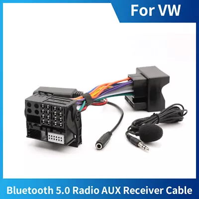 RCD310 RCD510 RNS510 Audio Music Bluetooth Handsfree Aux Adapter Harness For VW • $28.59