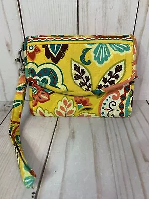 Vera  Bradley  Super Smart Wristlet Provencal Yellow Orange Floral 5'x4' • $14