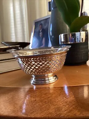 Watson &Con Sterling Silver Bowl Glass Liner Reticulated N40. • $59