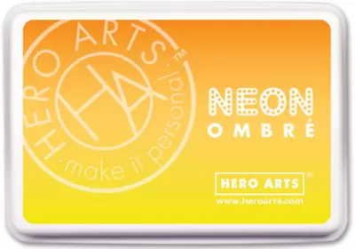 Hero Arts OMBRE AF328 Ombre Ink Pad Neon Yellow Orange Multi Color Dye Ink • $12.85