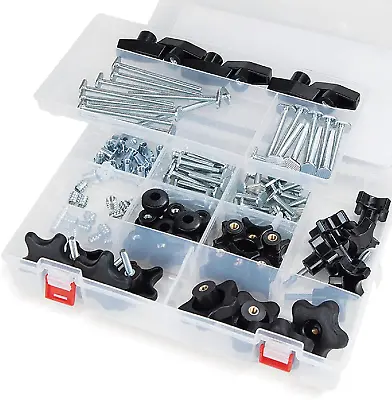 71128 128 Piece Set T-Track Knob Kit 5/16 -18 Threaded Bolts And Washers T Tra • $76.99