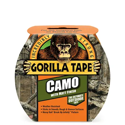 Gorilla Camo Tape 48mm X 8M Strong Camouflage Tape Hunting Army Duct Gaffer NEW • £11