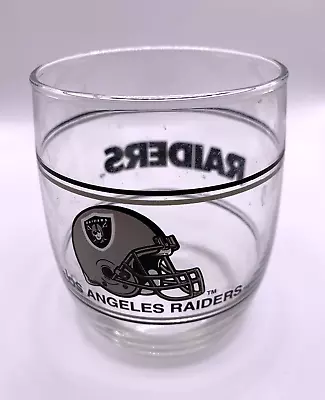 NFL Los Angeles RAIDERS Mobil Oil Gas Station Giveaway Tumbler  Glass 1980's • $19.99