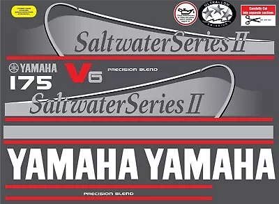 YAMAHA 175hp Saltwater Series 2  Replacement Outboard Decals • $103.40