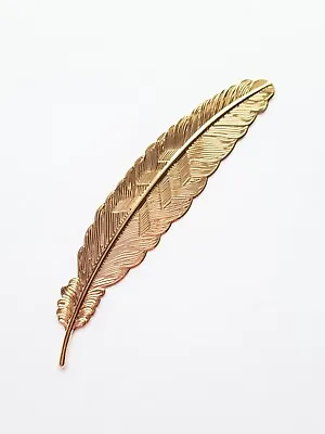 Bookmark Metal Feather Bronze Creative Vintage Stationary Reading Gift Present • £2.95