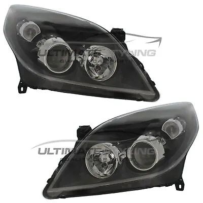 Headlights Vauxhall Vectra C 2005-2009 Black Inner Headlamps 1 Pair Left & Right • $301.68