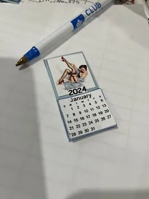 Pin Up Calendar 2024 1:12 Size Dollhouse Miniatures Gailslittlestuff • $4