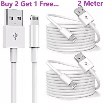 2M Genuine USB For Apple IPhone Long Charger Fast Cable Lead 11 12 13 14 15 Pro. • £2.43