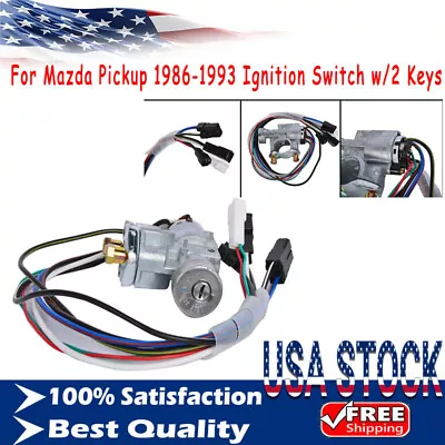 For Mazda Pickup 1986-1993 Ignition Switch W/2 Keys UB397629 B2200 B2600 B2000  • $36