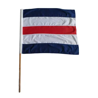 Nautical Charlie Flag On Pole Red White Blue Flag 30  X 24.5  Maritime - • £26.99