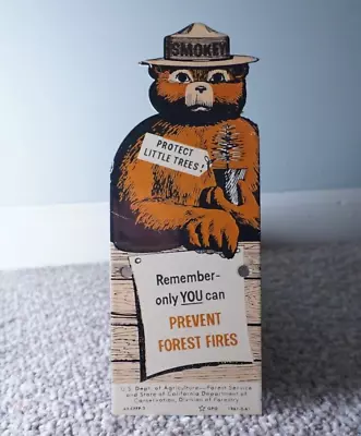 Vintage Smokey Bear Porcelain Metal Us Forest Service Fire Gas Oil Sign Rare Ad • $179.98