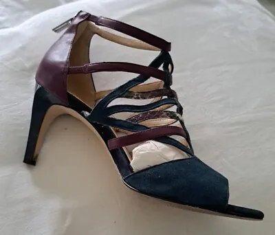 Calvin Klein Women Shoes Uk 6 Teal Green And Purple Strappy Heals. Leather • £6