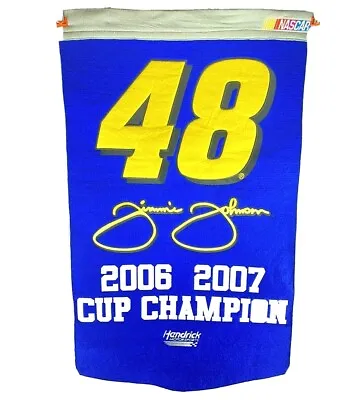 NASCAR Jimmie Johnson 22x36 Wool Blend Felt Racing Banner Mounted Memories 2007 • $29.85